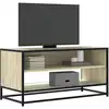 Image de vidaXL Meuble TV chêne sonoma 91x40x46 cm bois d'ingénierie et métal