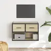 Image de vidaXL Meuble TV chêne sonoma 60x31x39,5 cm bois d'ingénierie et métal