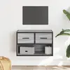 Image de vidaXL Meuble TV sonoma gris 60x31x39,5 cm bois d'ingénierie et métal