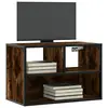 Image de vidaXL Meuble TV chêne fumé 60x31x39,5 cm bois d'ingénierie et métal