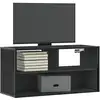 Image de vidaXL Meuble TV noir 80x31x39,5 cm bois d'ingénierie et métal