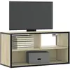 Image de vidaXL Meuble TV chêne sonoma 80x31x39,5 cm bois d'ingénierie et métal