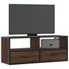 Image de vidaXL Meuble TV chêne marron 100x31x39,5cm bois d'ingénierie et métal