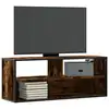 Image de vidaXL Meuble TV chêne fumé 100x31x39,5 cm bois d'ingénierie et métal
