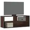 Image de vidaXL Meuble TV chêne marron 100x31x39,5cm bois d'ingénierie et métal