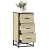 Image de vidaXL Buffet chêne sonoma 35,5x35x76 cm bois d'ingénierie et métal