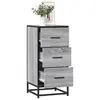 Image de vidaXL Buffet sonoma gris 35,5x35x76 cm bois d'ingénierie et métal