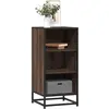 Image de vidaXL Buffet chêne marron 35,5x35x76 cm bois d'ingénierie et métal