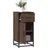 Image de vidaXL Buffet chêne marron 35,5x35x76 cm bois d'ingénierie et métal