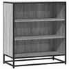 Image de vidaXL Dressoir 68x35x76 cm bewerkt hout en metaal grijs sonoma