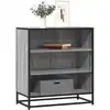 Image de vidaXL Buffet sonoma gris 68x35x76 cm bois d'ingénierie et métal