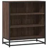 Image de vidaXL Buffet chêne marron 68x35x76 cm bois d'ingénierie et métal