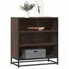 Image de vidaXL Buffet chêne marron 68x35x76 cm bois d'ingénierie et métal
