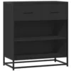 Image de vidaXL Dressoir 68x35x76 cm bewerkt hout zwart