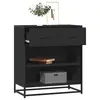 Image de vidaXL Buffet noir 68x35x76 cm bois d'ingénierie