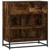 Image de vidaXL Buffet chêne fumé 68x35x76 cm bois d'ingénierie