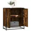 Image de vidaXL Buffet chêne fumé 68x35x76 cm bois d'ingénierie