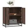 Image de vidaXL Buffet chêne marron 68x35x76 cm bois d'ingénierie
