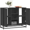 Image de vidaXL Buffet noir 92x35x76 cm bois d’ingénierie
