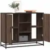 Image de vidaXL Buffet chêne marron 92x35x76 cm Bois d'ingénierie