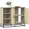 Image de vidaXL Buffet chêne sonoma 92x35x76 cm bois d'ingénierie