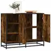 Image de vidaXL Buffet chêne fumé 92x35x76 cm bois d'ingénierie