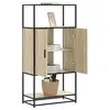 Image de vidaXL Buffet haut chêne sonoma 68x35x139 cm bois d'ingénierie métal