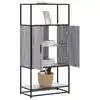Image de vidaXL Buffet haut sonoma gris 68x35x139 cm bois d'ingénierie et métal