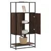 Image de vidaXL Buffet haut chêne marron 68x35x139 cm bois d'ingénierie métal