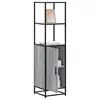 Image de vidaXL Buffet haut sonoma gris 35,5x35x139 cm bois d'ingénierie métal