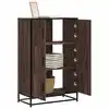 Image de vidaXL Buffet haut chêne marron 68x35x106,5 cm bois ingénierie métal