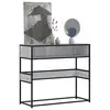 Image de vidaXL Table console sonoma gris 90x35x80 cm bois d'ingénierie