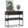 Image de vidaXL Table console chêne marron 90x35x80 cm bois d'ingénierie