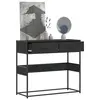Image de vidaXL Table console noir 90x35x80 cm bois d'ingénierie