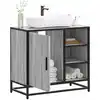 Image de vidaXL Armoire de lavabo de salle de bain sonoma gris 65x33x60 cm