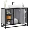 Image de vidaXL Armoire lavabo de salle de bain sonoma gris bois d'ingénierie