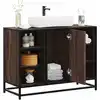Image de vidaXL Armoire lavabo de salle de bain chêne marron bois d'ingénierie