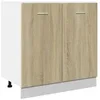 Image de vidaXL Meuble bas "Lyon" Chêne Sonoma 80 x 46 x 81,5 cm Bois d'ingénierie