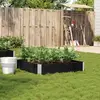 Image de vidaXL Jardinière noir 100x100 cm bois massif de pin