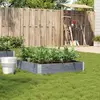 Image de vidaXL Jardinière gris 100x100 cm bois de pin massif