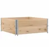 Image de vidaXL Jardinière de jardin empilable en bois de pin massif - Pot de fleurs d'extérieur - 100 x 100 x 41 cm - Parfait pour terrasse/balcon/porche