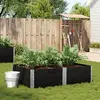 Image de vidaXL Jardinière noir 150x100 cm bois massif de pin