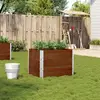 Image de vidaXL Jardinière marron 80x60 cm bois massif de pin