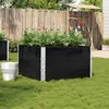 Image de vidaXL Jardinière noir 100x100 cm bois massif de pin