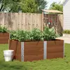 Image de vidaXL Jardinière marron 150x100 cm bois massif de pin