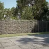 Image de vidaXL Panier gabion avec couvercle 850x100x100 cm fer galvanisé