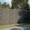 Image de vidaXL Panier gabion avec couvercle 300x100x200 cm fer galvanisé
