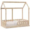 Image de vidaXL Cadre de lit d'enfants forme de maison sans matelas pin massif