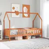 Image de vidaXL Cadre de lit d'enfants forme de maison sans matelas pin