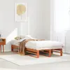 Image de vidaXL Cadre de lit sans matelas cire marron 75x190 cm bois pin massif